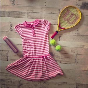 EUC  - Gymboree Pink & White Stripes Dress - Sz 8